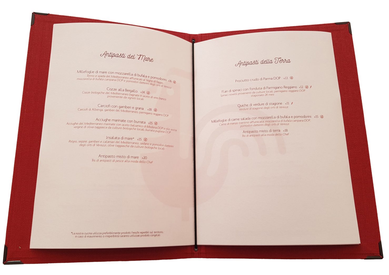 menu osteria foto
